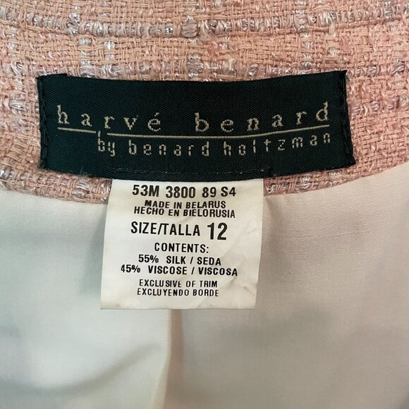 VTG HARVE BENARD SIZE 12 PEACH COLOR SILK AND VISCOSE FABRIC JACKET - Picture 5 of 8
